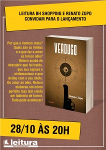Renato Zupo lança Verdugo, em BH, no dia 28 de outubro
