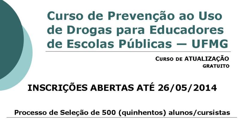 UFMG oferece curso sobre prevenção de drogas para educadores