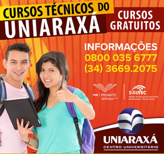 Inscrições para cursos técnicos gratuitos no Uniaraxá terminam nesta quarta-feira