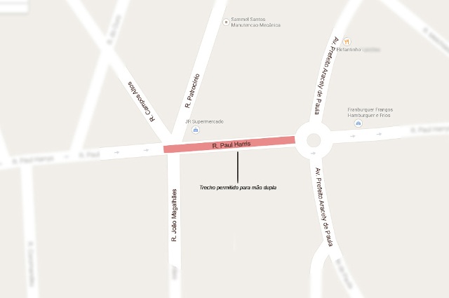 Rua Paul Harris, em Araxá, volta a ser de mão dupla em trecho ao lado do estádio