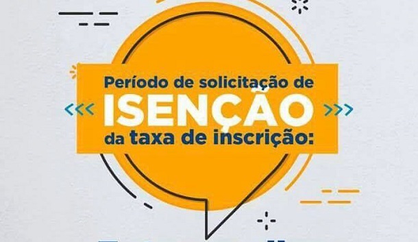 Prazo para isenção de taxa no Enem termina nessa quarta-feira