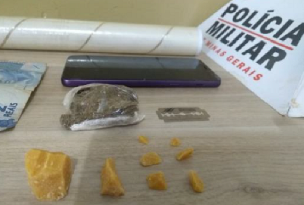 Adolescente apreendido com drogas no Setor Norte de Araxá