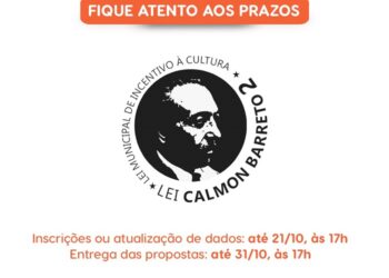 Editais da Lei Calmon Barreto 2 seguem com inscrições abertas até 31 de outubro
