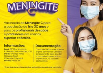 Vacinação contra a Meningite C acontece a partir do dia 10 de janeiro