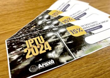 Pagamento do IPTU 2024, em Araxá, tem desconto de 15% na quitação à vista