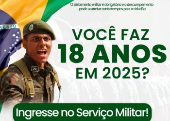Jovens que completam 18 anos em 2025 têm até 30 de junho para fazer o alistamento militar